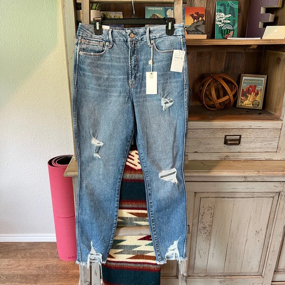 NWT GOOD AMERICAN good curve skinny crop size 6/28
